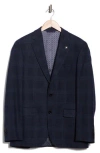 Ted Baker London Jarrow Slim Fit Blue Wool Blend Blazer In Blue