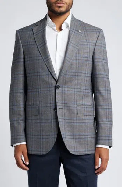 Ted Baker London Jay Deco Plaid Slim Fit Wool Sport Coat In Grey