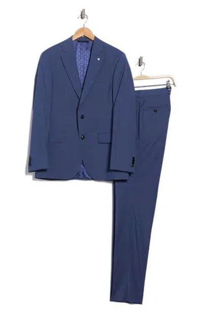 Ted Baker London Jay Houndstooth Wool Suit In Blue