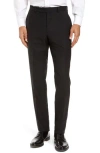 Ted Baker London Jefferson Trim Fit Flat Front Wool Dress Pants In Black