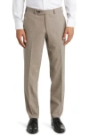 Ted Baker London Jerome Soft Constructed Stretch Wool Dress Pants In Beige