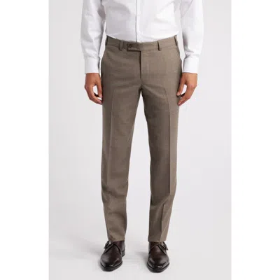 Ted Baker London Jerome Trim Fit Soft Constructed Wool Dress Pants In Tan