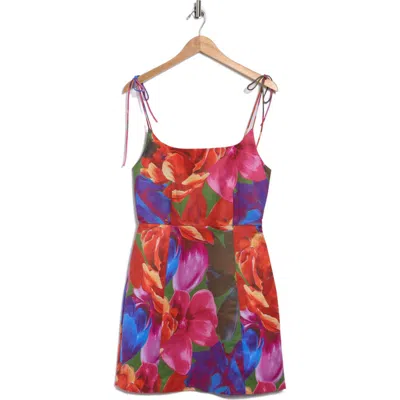 Ted Baker London Jyneen Shoulder Tie Dress In Floral Multicolored