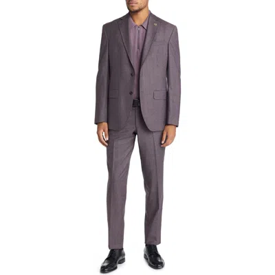 Ted Baker London Karl Soft Constructed Wool Suit In Plum