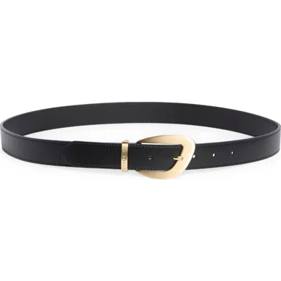 Ted Baker London Leather Belt In Black