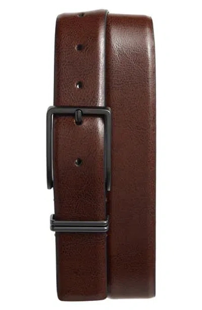 Ted Baker London Leather Belt In Metallic