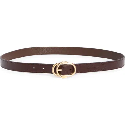 Ted Baker London Leather Double Ring Belt In Brown