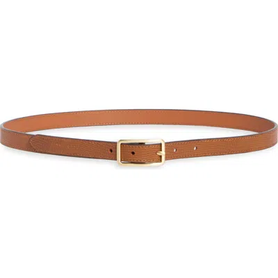 Ted Baker London Lizard Embossed Leather Belt In Brown