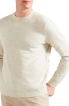 Ted Baker London Lounge 't' Stitch Crewneck Sweater In Stone