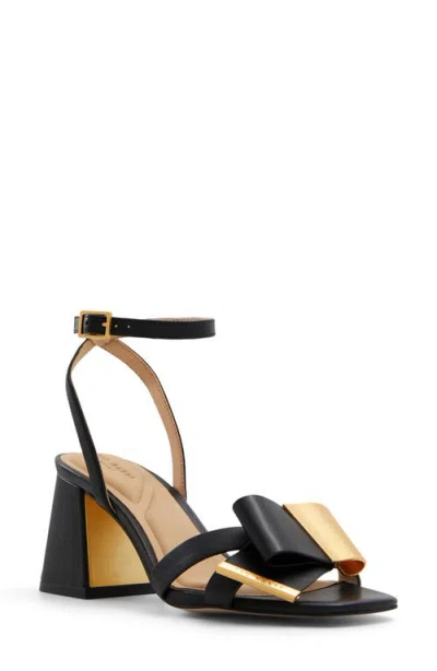 Ted Baker London Milly Bow Ankle Strap Sandal In Black