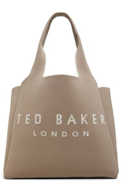 Ted Baker London Nora Knit Tote In Taupe
