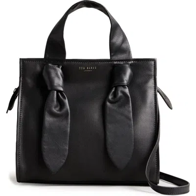 Ted Baker London Nyahli Leather Top Handle Bag In Black