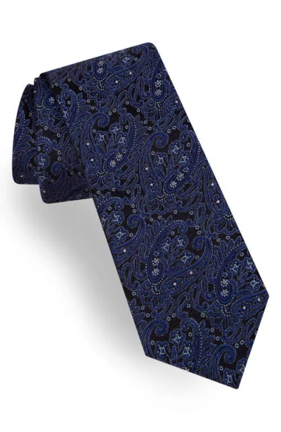 Ted Baker London Paisley Silk Tie In Blue