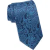 Ted Baker London Parkfield Pasiley Silk Blend Tie In Blue