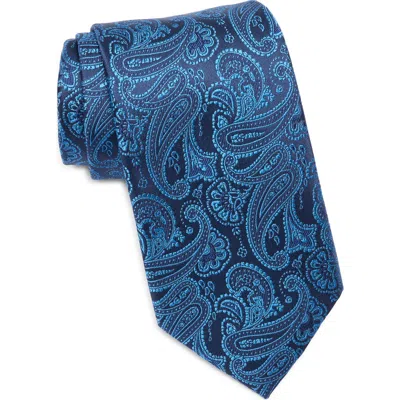 Ted Baker London Parkfield Pasiley Silk Blend Tie In Blue