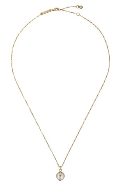 Ted Baker London Perreti Imitation Pearl Pendant Necklace In Gold Tone/pearl