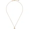 Ted Baker London Petiies Flower Pendant Necklace In Gold Tone Light Pink Pearl