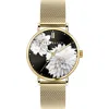 Ted Baker Phylipa Peonia Mesh Strap Watch, 37mm In Yellow Gold