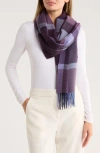 Ted Baker London Plaid Scarf In Purple