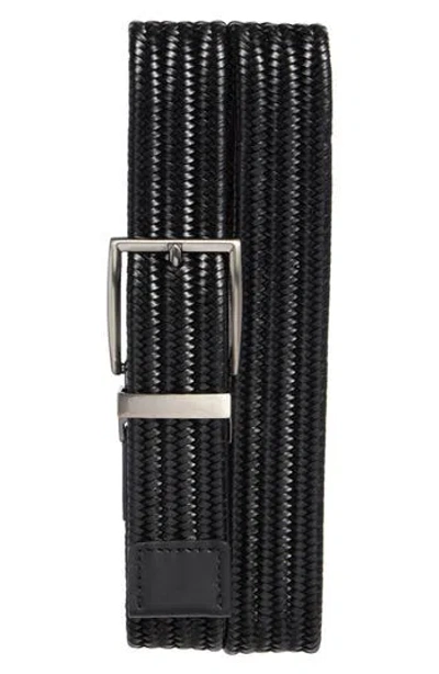 Ted Baker London Reversible Braided Leather Belt In Black