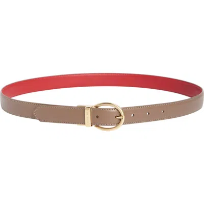Ted Baker London Reversible Leather Belt In Brown