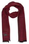 Ted Baker London Reversible Silk Scarf In Burgundy