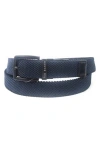 Ted Baker London Reversible Web Stretch Belt In Blue