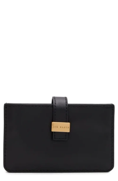 Ted Baker London Riann Leather Cardholder In Smooth Oxford