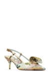 Ted Baker London Romy Pointed Toe Slingback Pump In White Floral