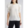 Ted Baker Sachiko Ruched Elbow Sleeve Top In Ivory