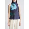 Ted Baker Cowl Neck Sleeveless Top In Navy
