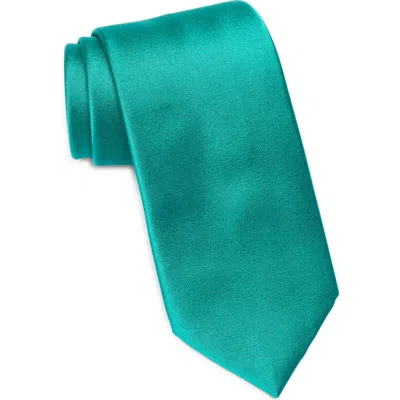Ted Baker London Silk Blend Tie In Green