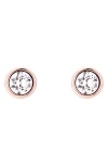 Ted Baker Sinaa Stud Earrings In Crystal/rose Gold