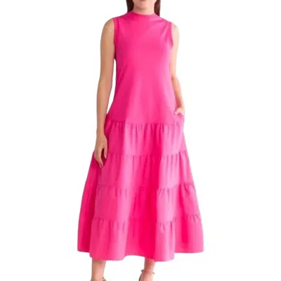 Ted Baker London Sleeveless Tiered Maxi Dress In Pink
