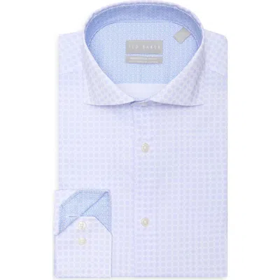 Ted Baker London Slim Fit Advanced Tech Stretch Dress Shirt In Purple