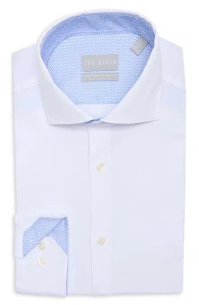 Ted Baker London Slim Fit Four-season Performance Dress Shirt In Blue