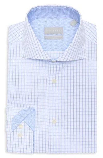 Ted Baker London Slim Fit Four-season Performance Dress Shirt In Blue