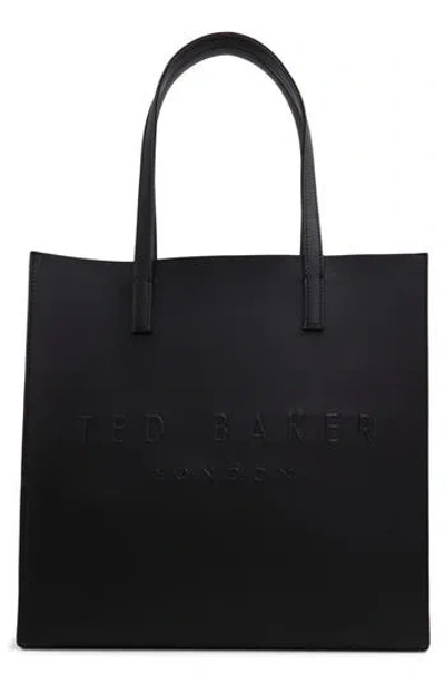 Ted Baker London Soocon Faux Leather Tote In Black