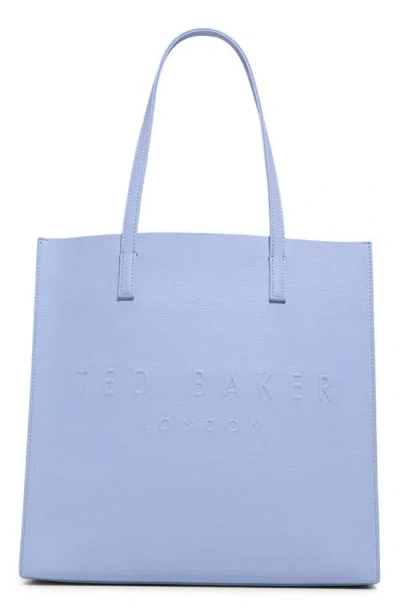 Ted Baker London Soocon Faux Leather Tote In Light Blue