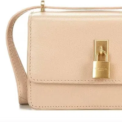 Ted Baker London Ssloane-mini Shoulder Padlock Bag, Taupe In Beige