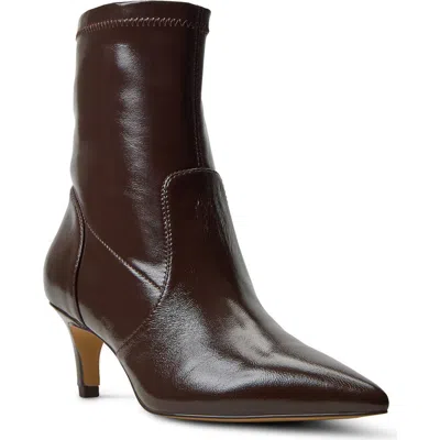 Ted Baker London Stretch Leather Bootie In Dark Brown