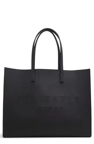 Ted Baker London Sukicon Faux Leather Tote In Black