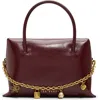 Ted Baker London Vera Charm Leather Satchel In Burgundy