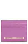 Ted Baker London Victoria Leather Card Wallet In Orchid Sheep Nappa/crystal