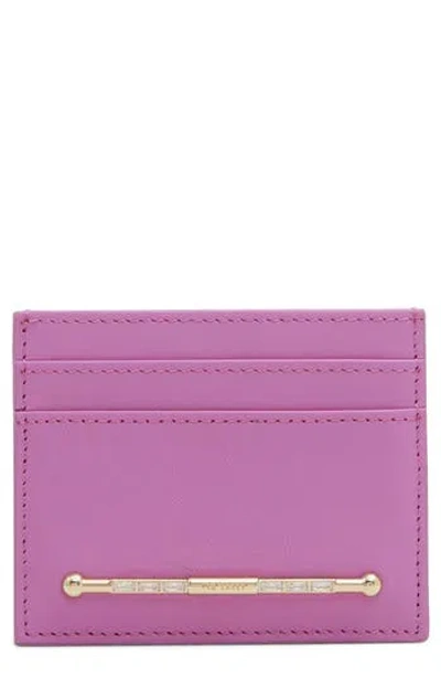 Ted Baker London Victoria Leather Card Wallet In Purple