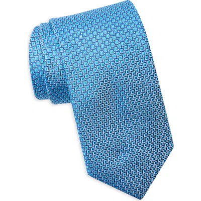 Ted Baker London Weller Micro Square Silk Blend Tie In Blue