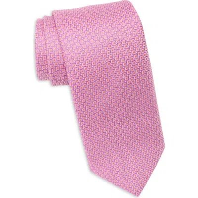 Ted Baker London Weller Micro Square Silk Blend Tie In Pink