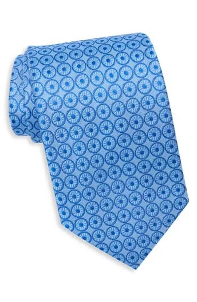 Ted Baker London Westferry Circle Neat Silk Blend Tie In Blue