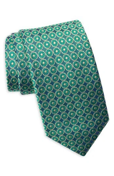 Ted Baker London Westferry Circle Neat Silk Blend Tie In Green