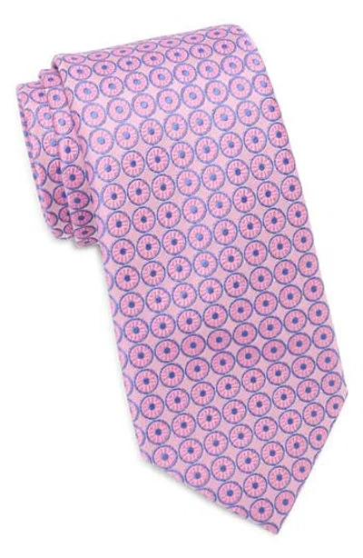 Ted Baker London Westferry Circle Neat Silk Blend Tie In Pink